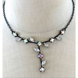 Black Metal Aurora Borealis Y-Necklace